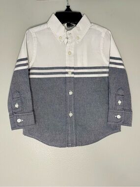 Janie and Jack Preppy Summer Cotton Button Up Shirt NWT